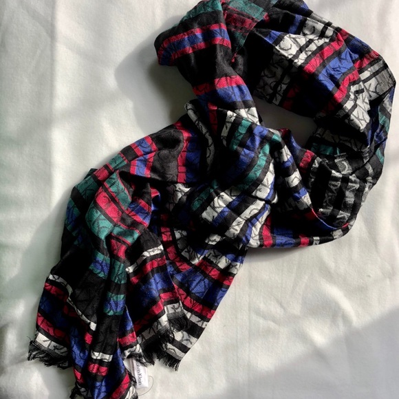 Calvin Klein Other - 🆕NWT CALVIN KLEIN “Tea” multicolored logo scarf